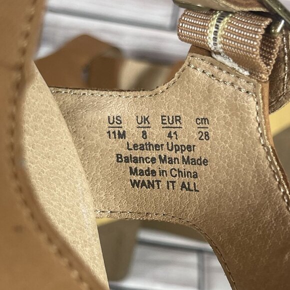 Dr. Scholl's Want It All Fisherman Block Heel Brown Leather Sandal Size 11-NEW - Picture 8 of 8